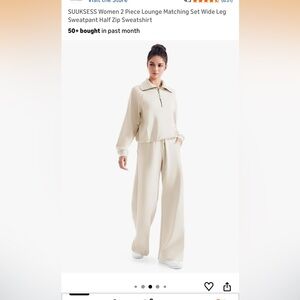Air Essentials Look for Less Elegant Cream Women's Jumpsuit
